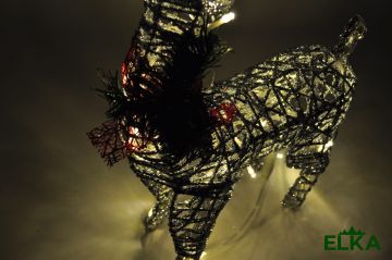 Олень LED 50 см серебро