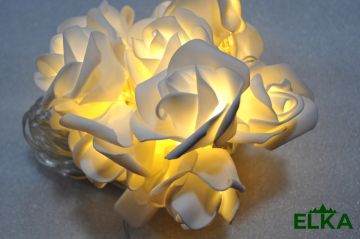 Гирлянда Розы 12 LED белый 5 м переходник