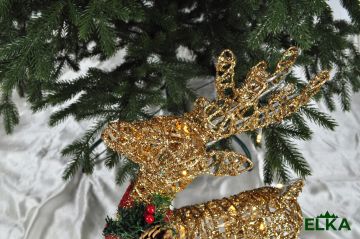 Олень LED 40 см золотой