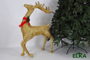 Олень LED 110 см золотой