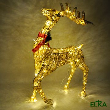 Олень LED 110 см золотой