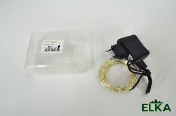 Гирлянда Роса 100 LED белый теплый 10 м USB