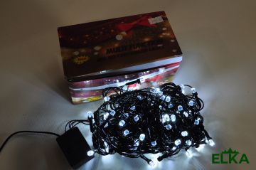 Гирлянда Рубин 200 LED белый 13 м черный провод