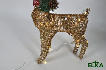 Олень LED 50 см золотой