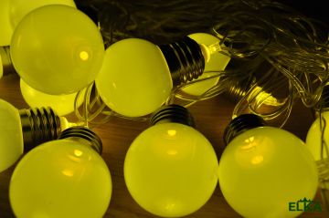 Гирлянда лампочки матовые 50 мм 20 LED 7 м с переходником