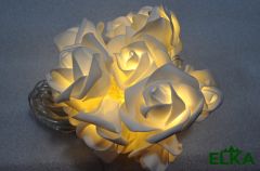 Гирлянда Розы 12 LED белый 5 м переходник