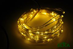 Гирлянда Роса 100 LED белый теплый 10 м USB