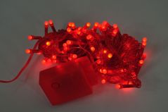 Гирлянда 100 LED красный 6 м