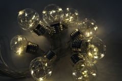 Гирлянда лампочки роса 40 мм 5 м 50 LED теплый белый
