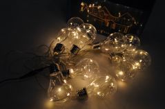 Гирлянда лампочки роса 60 мм 5 м 50 LED теплый белый